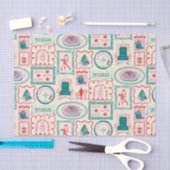 小妖精や小人ホリデーアイコンパターン 薄葉紙 (クラフト)