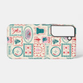 小妖精や小人ホリデーアイコンパターン SAMSUNG GALAXYケース (裏面横)