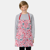 小妖精や小人ホリデーキャンディパターン エプロン (着用した状態)