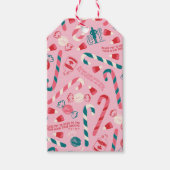 小妖精や小人ホリデーキャンディパターン ギフトタグ (正面)