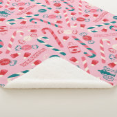 小妖精や小人ホリデーキャンディパターン シェルパブランケット (3/4)