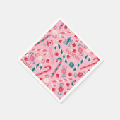 小妖精や小人ホリデーキャンディパターン スタンダードカクテルナプキン (角)