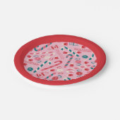 小妖精や小人ホリデーキャンディパターン ペーパープレート (アングル)