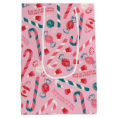 小妖精や小人ホリデーキャンディパターン ミディアムペーパーバッグ (裏面)