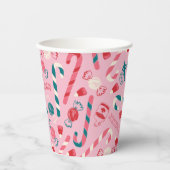 小妖精や小人ホリデーキャンディパターン 紙コップ (正面)