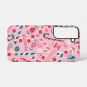 小妖精や小人ホリデーキャンディパターン SAMSUNG GALAXYケース (裏面横)