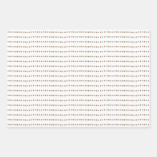 小妖精や小人ホリーすてきクリスマスドットストライプ数 ラッピングペーパーシート (正面2)