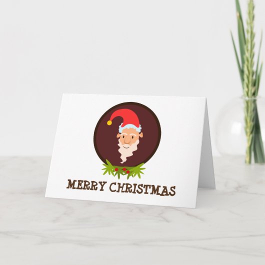 小妖精や小人ポートレートクリスマスグリーティングカード シーズンカード (正面)