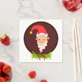 小妖精や小人ポートレートホワイトペーパーナプキン スタンダードカクテルナプキン (インサイチュ)