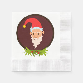小妖精や小人ポートレートホワイトペーパーナプキン 縁ありカクテルナプキン