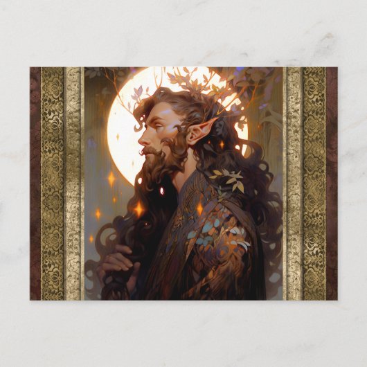 小妖精や小人マンファンタジーアート ポストカード (正面)