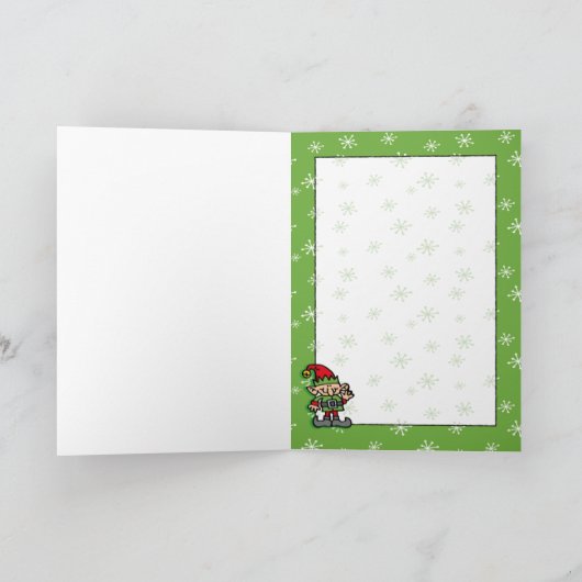 小妖精や小人メリークリスマスカード シーズンカード (内部)