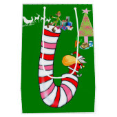 小妖精や小人メリークリスマス抱き枕 ミディアムペーパーバッグ (裏面)