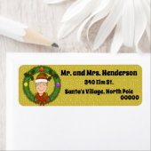 小妖精や小人リース差出人住所ラベル ラベル (インサイチュ)