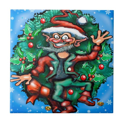 小妖精や小人リース タイル (正面)