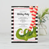 小妖精や小人レグお洒落ホリデークリスマス招待状 (スタンド正面)