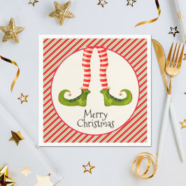 小妖精や小人レグスクリスマスホリデーパーティー スタンダードカクテルナプキン