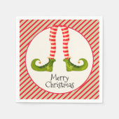 小妖精や小人レグスクリスマスホリデーパーティー スタンダードカクテルナプキン (正面)