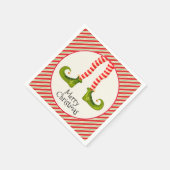 小妖精や小人レグスクリスマスホリデーパーティー スタンダードカクテルナプキン (角)