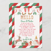 小妖精や小人レターのウェルカムレターからこんにちは 招待状 (正面/裏面)