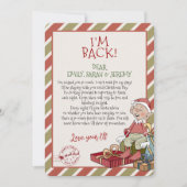 小妖精や小人レター「戻る」クリスマス招待状 招待状 (正面)