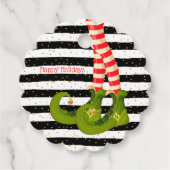 小妖精や小人レッグオンブラックとホワイトストライプズ フェイバータグ (正面)