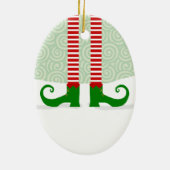 小妖精や小人レッグクリスマスオーナメント セラミックオーナメント (裏面)