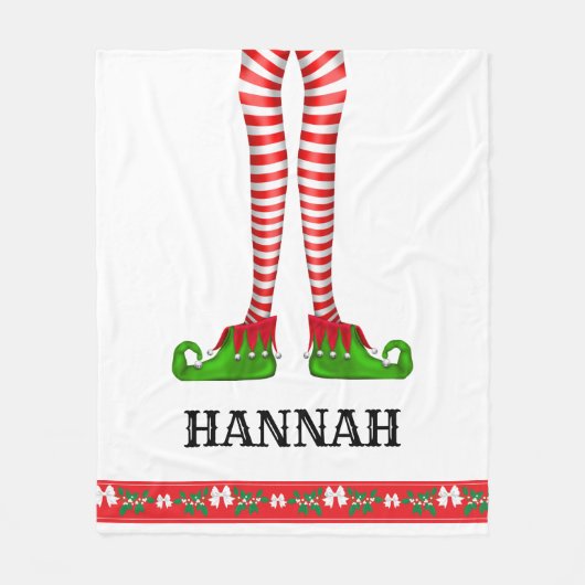 小妖精や小人レッグチャイルドスパーソナライズされたクリスブランケット フリースブランケット (正面)
