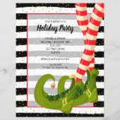 小妖精や小人レッグホリデークリスマスバジェット招待状 (正面)