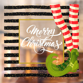 小妖精や小人レッグメリークリスマスホリデー ウィンドウサイン