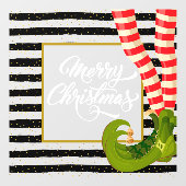 小妖精や小人レッグメリークリスマスホリデー ウィンドウサイン (シート)