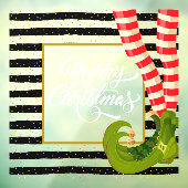 小妖精や小人レッグメリークリスマスホリデー ウィンドウサイン (シート3)