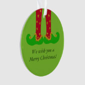 小妖精や小人レッグ、クリスマス、ユーカスタマイズオーナメント オーナメント (正面)