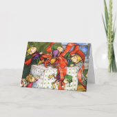 小妖精や小人ワークショップクリスマス シーズンカード (正面)