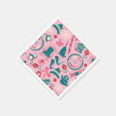 小妖精や小人休日の枠アイコンのパターン スタンダードカクテルナプキン (角)