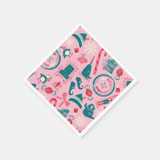小妖精や小人休日の枠アイコンのパターン スタンダードカクテルナプキン (角)