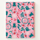 小妖精や小人休日の枠アイコンのパターン ノートブック (裏面)