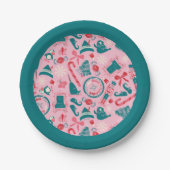 小妖精や小人休日の枠アイコンのパターン ペーパープレート (正面)