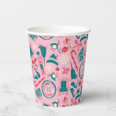 小妖精や小人休日の枠アイコンのパターン 紙コップ (裏面)