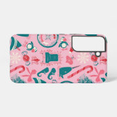 小妖精や小人休日の枠アイコンのパターン SAMSUNG GALAXYケース (裏面横)