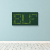 小妖精や小人兵器コラージュ キャンバスプリント (インサイチュ (ウッドフロア))