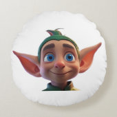 小妖精や小人円枕 ラウンドクッション (正面)