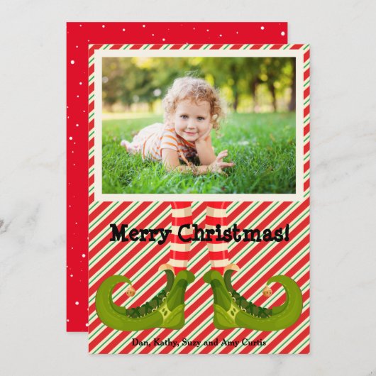 小妖精や小人写真 シーズンカード (正面/裏面)