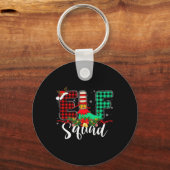 小妖精や小人分隊クリスマスファミリーグループマッチングサンタxm キーホルダー (正面)