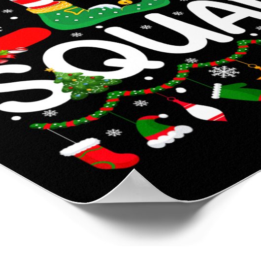 小妖精や小人分隊クリスマスファミリーマッチングパジャマスキッズF ポスター (角)