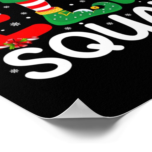 小妖精や小人分隊クリスマスファミリーマッチングパジャマスキッズF ポスター (角)