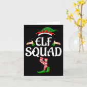 小妖精や小人分隊ファミリーマッチンググループクリスマス1 カード (黄色い花)