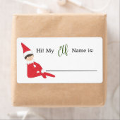 小妖精や小人名の書き込み可能な名前タグ ラベル (インサイチュ)