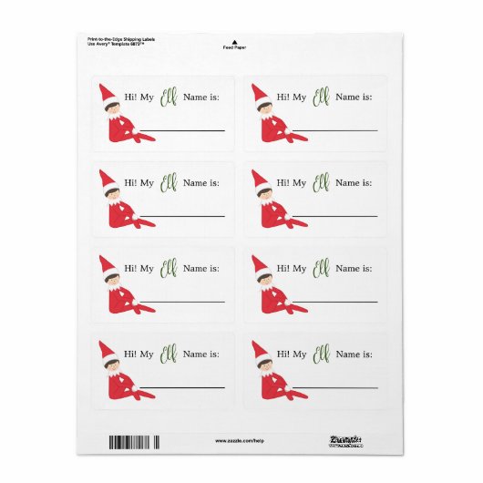 小妖精や小人名の書き込み可能な名前タグ ラベル (フルシート)