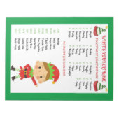 小妖精や小人名 ノートパッド (正面)